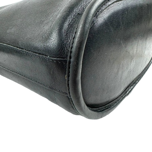 Coach Vintage Binocular Crossbody Bag Leather Unique Fold Over Top Pull Black - Picture 5 of 16